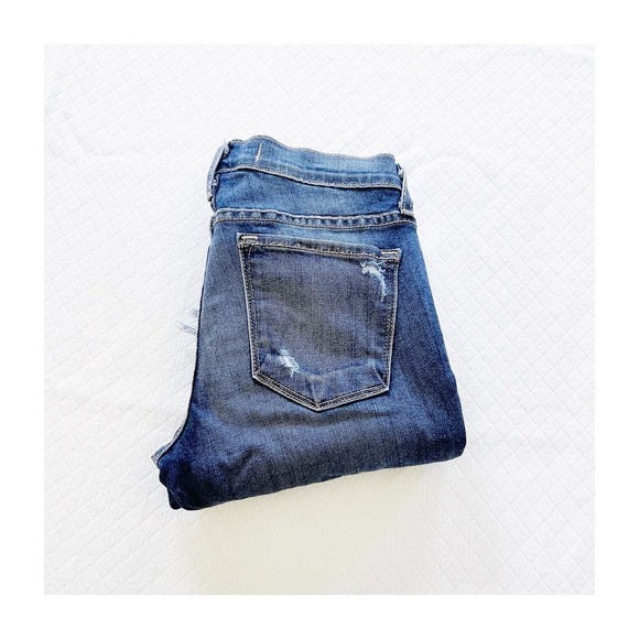 Flying Monkey Distressed Assymetric Hem Dk Wash Denim Jeans SZ25 - Picture 1 of 8